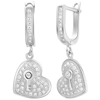 White Gold Earrings LSR229