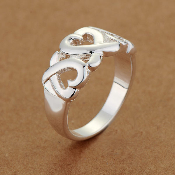 Lucky Silver - Silver Designer Cross Heart Ring - LOCAL STOCK - LSR237-8