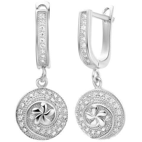 White Gold Earrings LSR239