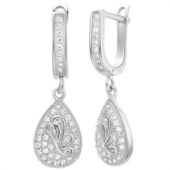 White Gold Earrings LSR241