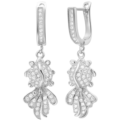 White Gold Earrings LSR245