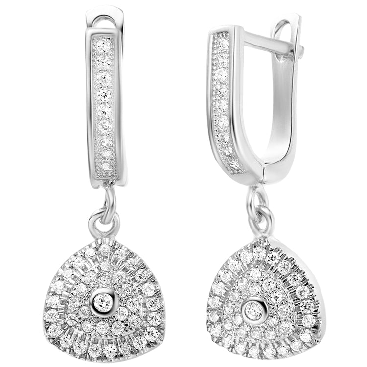 White Gold Earrings LSR247