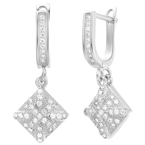 White Gold Earrings LSR249