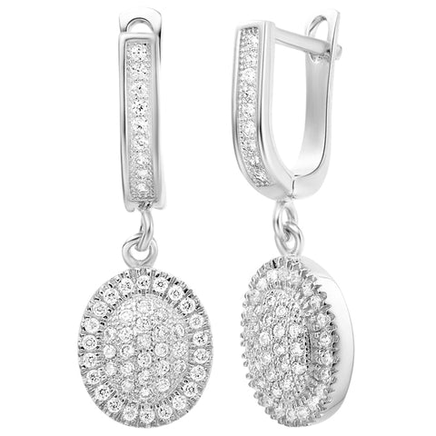 White Gold Earrings LSR251