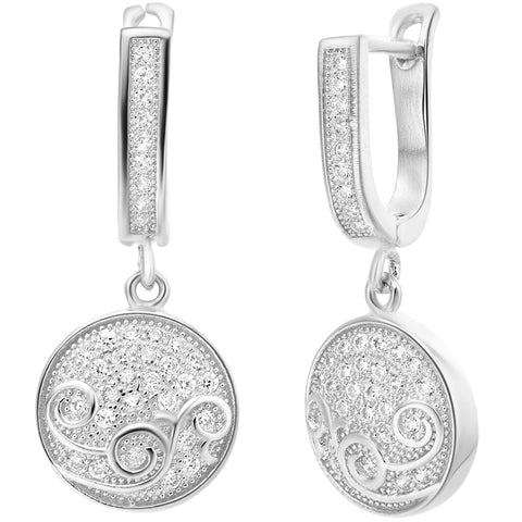 White Gold Earrings LSR257