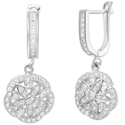 White Gold Earrings LSR259