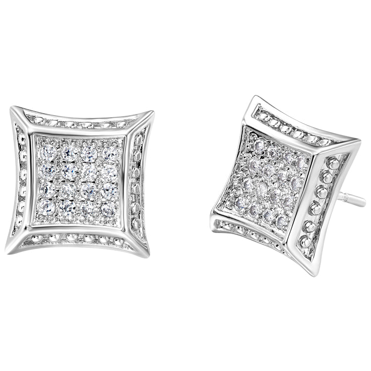 White Gold Earrings LSR297