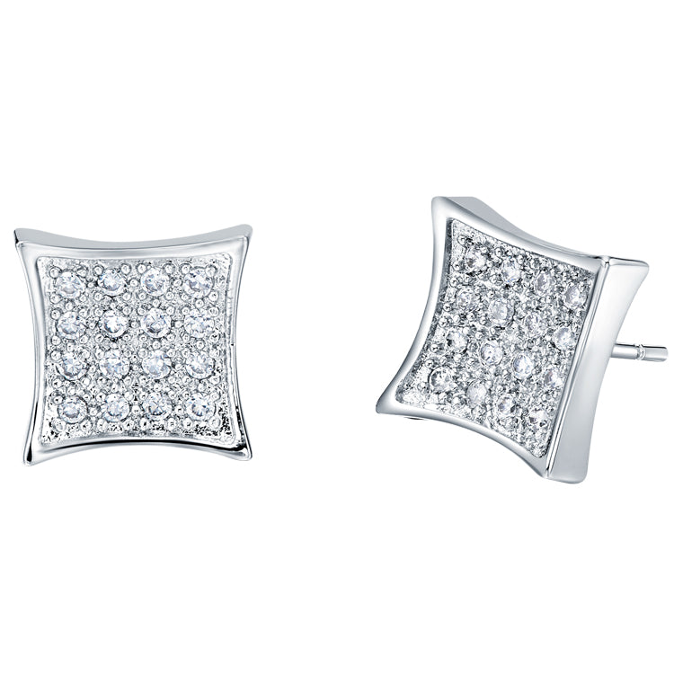 White Gold Earrings LSR298