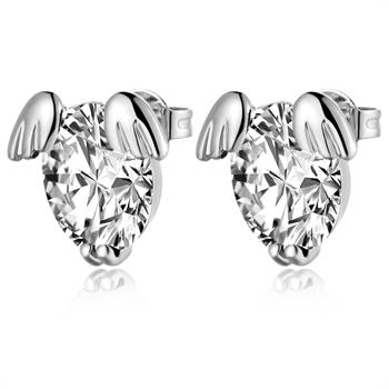 White Gold Earrings LSR351