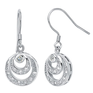 White Gold Plated Earrings LSR357