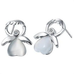 White Gold Earrings LSR370