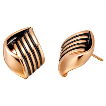 White Gold Plated Rose Gold Earrings LSR374