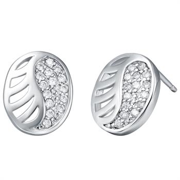 White Gold Earrings LSR383