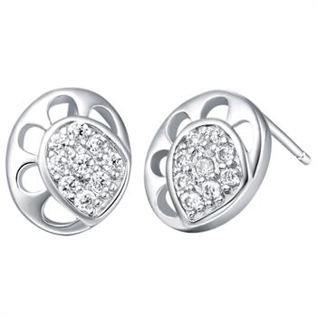 White Gold Earrings LSR386