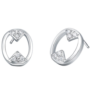 White Gold Earrings LSR389