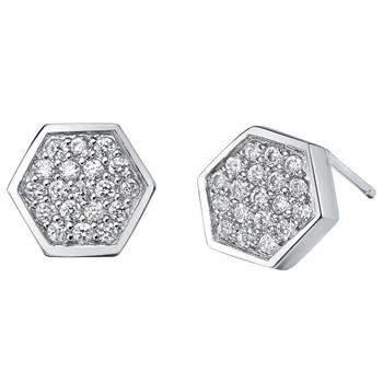 White Gold Earrings LSR390