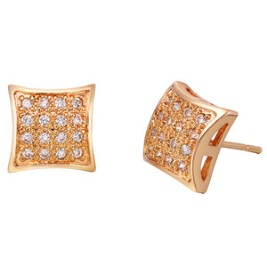 White Gold Plated Rose Gold Earrings LSR401