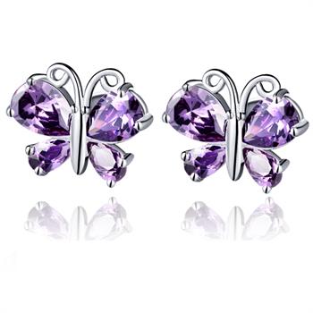 White Gold Plated Earrings LSR435