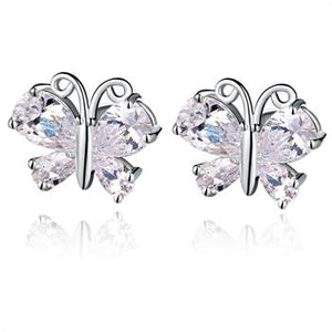 White Gold Plated Earrings LSR437