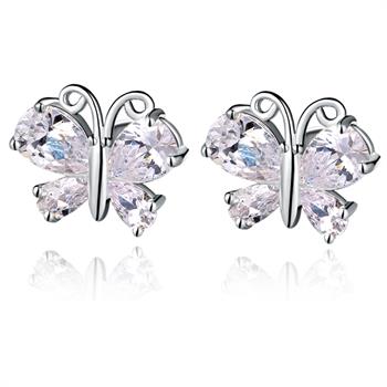 White Gold Plated Earrings LSR437