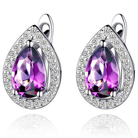 White Gold Plated Earrings LSR448