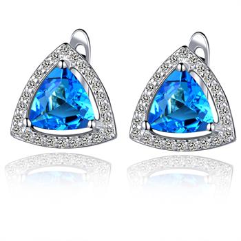 White Gold Plated Earrings LSR449