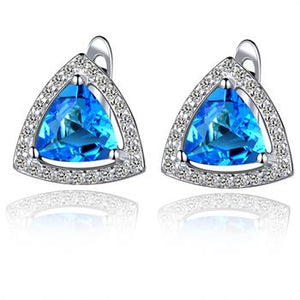 White Gold Plated Earrings LSR449