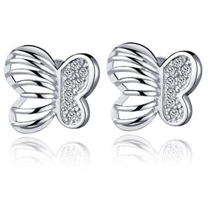 White Gold Plated Earrings LSR457