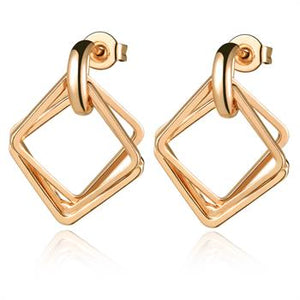 Rose Gold Earrings LSR467