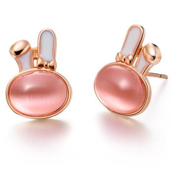 Rose Gold Earrings LSR476