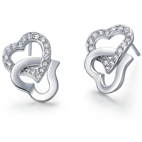 White Gold Plated Earrings LSR488