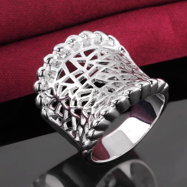 Lucky Silver - Silver Designer Wed Ring - LOCAL STOCK