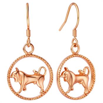 White Gold Plated Rose Gold Earrings LSR672