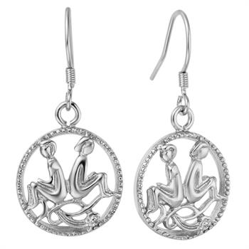 White Gold Plated Earrings LSR675