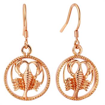 White Gold Plated Rose Gold Earrings LSR676