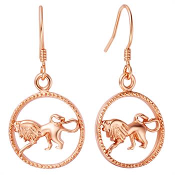 White Gold Plated Rose Gold Earrings LSR678