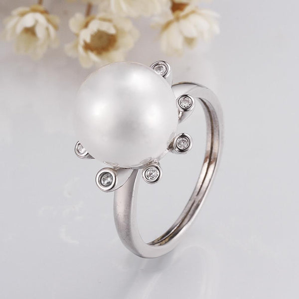 White Gold Ring LSR679-B