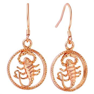 White Gold Plated Rose Gold Earrings LSR684