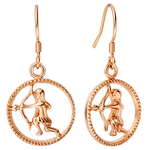 White Gold Plated Rose Gold Earrings LSR686