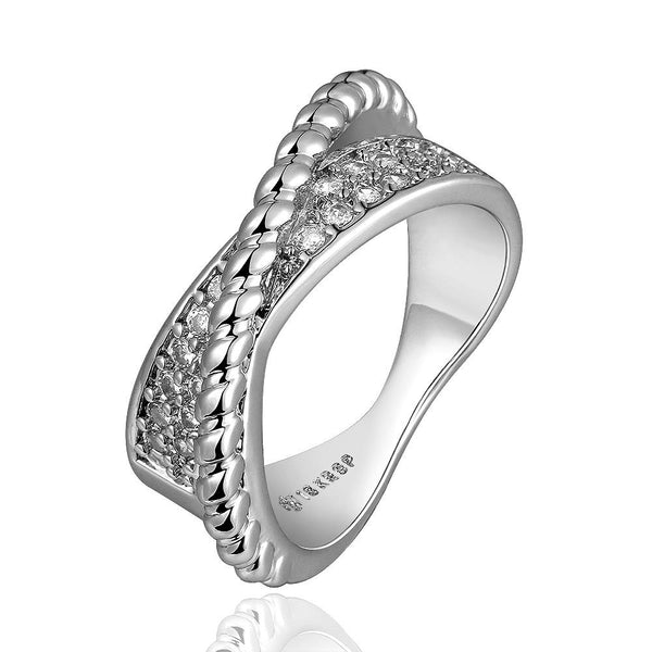 White Gold Ring LSR689-C