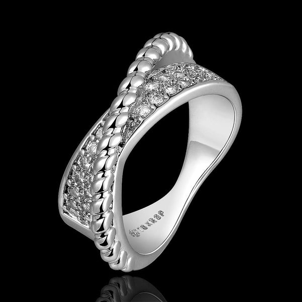 White Gold Ring LSR689-C