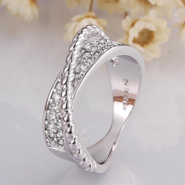 White Gold Ring LSR689-C