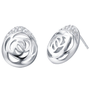 White Gold Plated Earrings LSR701