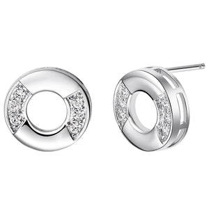 White Gold Plated Earrings LSR703