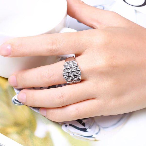 White Gold Ring LSR709-C