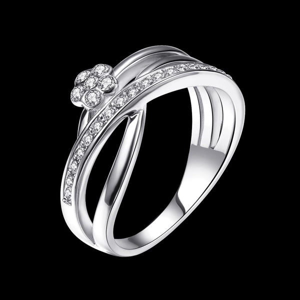 White Gold Ring LSR711-C