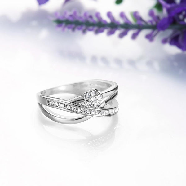 White Gold Ring LSR711-C