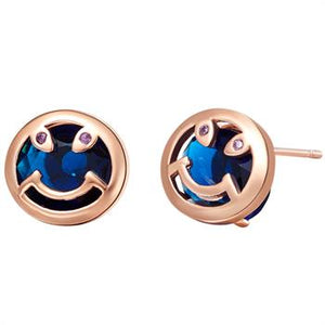 White Gold Plated Rose Gold Earrings LSR711