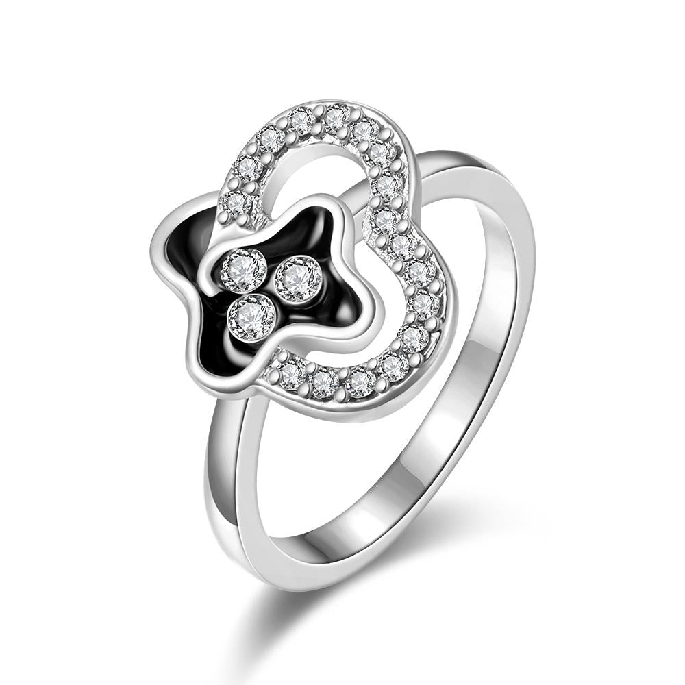 White Gold Ring LSR714-C