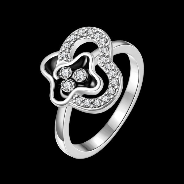 White Gold Ring LSR714-C